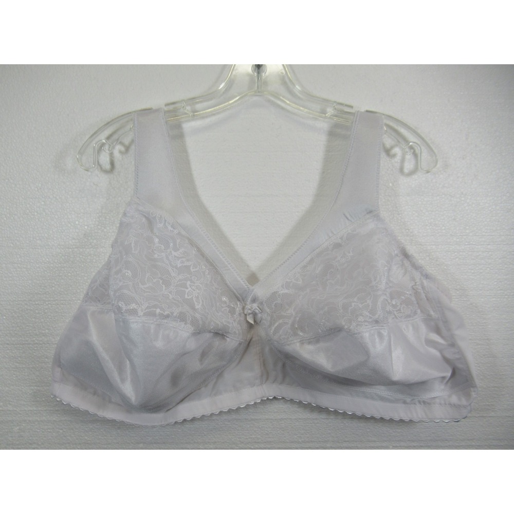 Glamorise Magic Lift Original Bra 52DD White Full Figure Wireless Unlined 1000